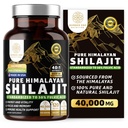 남자와 여자를 위한 순수한 Himalayan Shilajit 보충교재, [40,000MG의 최대 힘] 85 이상 추적 무기물과 가진 50% Fulvic 산은 에너지, 뇌 및 면역성, 120 Veg 모자를 지원합니다
