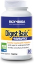 Enzymedica - Digest Basic + Probiotics, Probiotics, 30 캡슐 FFP와 필수 소화 효소