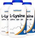 과량 L 리진 500mg (1000mg 서빙), 500 캡슐 (3 병)