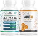 Best Over-The-Counter Prostate Support - 남자 (60 캡슐) + ADK 10 비타민 보충 + 더 나은 흡수를위한 올리브 오일 (90 채식 캡슐)