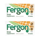 Fergon 높은 Potency 철 보충교재 정제, 100개의 조사, 2의 팩