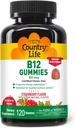 국가 생활 비타민 B12 Gummies – 850 mcg Cyanocobalamin, 120 조사 – Vegan, 에너지 대사를 위한 글루텐 자유로운 거미 보충교재 & 신경 체계 지원 – 자연적인 Strawberry 풍미, 2g 설탕