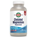 KAL Chelated 마그네슘 Bisglycinate, Relaxation를 위한 마그네슘 보충교재, 뼈 건강, Nerve & 근육 기능 Support*, 높은 흡수, Gentle Digestion, Vegan, 글루텐 자유로운, 60의 서빙, 180의 정제
