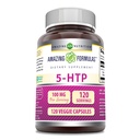 Amazing Formulas 5-HTP (Hydroxytryptophan) 보충 | 100 Mg Per 서빙 | Veggie Capsules | Non-GMO | 글루텐 프리 | 미국 (1 팩, 120 개)