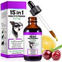 개 Multivitamin, 1 개 Multivitamin 액체 드롭 보충 교재, 심장 건강, 뼈, 관절, 피부 및 코트, 방광, 면역 체계 지원 60ml에 대한 개 비타민
