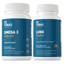Dr. Tobias Omega 3 Fish Oil & Lung Health는 심장, 뇌 및 면역 지원, 기관 및 호흡 시스템 용 Lung Cleanse & Detox 공식, 60 캡슐을 보충합니다.