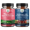 여분 힘의 뭉치는 여자를 위한 Palmetto를 보았습니다와 배양 Berberine 플러스 1200mg 복잡한 - 탈모를 위한 DHT 차단제 두껍게 하는 머리 비타민 - Ceylon Cinnamon 캡슐을 가진 산화 Berberine