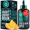 Vegan 비타민 B12 액체 낙하 - 빠른 인용 B12 서브 언어 5000 mcg Methylcobalamin 보충교재 - 에너지, 기억 및 계류 지원 - 하루 당 높은 순수성 1-Dropper - 자연적인 감귤류 풍미 - 2oz