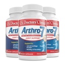 미국 의사의 임상 Arthro-7 - Turmeric, Collagen, Flexibility, Mobility, & Strong Cartilage - 180 캡슐 (3 병) - 45/90 일 공급을 위한 Bromelain를 가진 임상으로 입증된 합동 지원 Complex