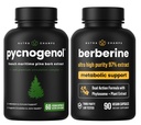 NutraChamps 완전한 Circulatory & 대사 부스트: Pycnogenol & Berberine 듀오
