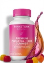 핑크 Stork 프리미엄 Prenatal Gummy 비타민 DHA, Folate 및 비타민 D - 신경 튜브 및 태아 뇌 발달을위한 다비타민 및 영양 혼합 - 임신이 있어야합니다 - 60 Vegan Gummies