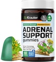 BIO KRAUTER Adrenal 지원 Gummies - 60 Chews - 비타민 C, B6, B12를 가진 Rhodiola & Ashwagandha Gummies - Vegan Mood 지원 보충교재