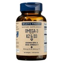 Wiley의 가장 정밀한 야생 알래스카 물고기 기름 비타민 K2 & D3 Softgels - Bone와 심장 건강 지원을 위한 EPA와 DHA Omega-3s의 500mg - 60 Softgels (60의 서빙)