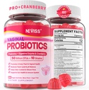여성 PH 밸런스, Prebiotics, Cranberry, D-Mannose, Feminine 건강한 질 Flora, Urinary Tract, Yeast, Digestive Support, Sugar Free,120Cts를 가진 냄새 통제를 위한 질 Probiotics Gummies