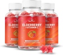 아연과 비타민 C를 가진 BeLive Elderberry Gummies - 비타민 D, A, E, B12를 가진 면역 지원 보충교재 - 건강한 Bones & Teeth, Vegan, Keto & Non-GMO를 위한 Gummies - 라즈베리 풍미 | 3-Pack
