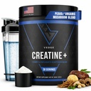 VEDGE Nutrition Creatine + | Vegan Plant-Based Creatine Monohydrate Powder | 에너지, 성능 및 기능 | Athletes에 대한 Ergogenic Aids | 불확실한, 30 인분