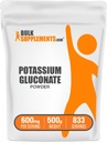 BulkSupplements.com 칼륨 Gluconate 분말 - Hydration 지원, 광물 보충, 칼륨 99mg - 글루텐 무료, 봉사 당 600mg, 500g (1.1 파운드) (1의 포장)