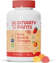 SmartyPants Kids 완전한 거미 비타민: Multivitamin, 비타민 D3, B12 (Methylcobalamin), 및 Omega 3 DHA/EPA 물고기 기름, 120 조사