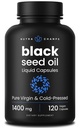 NutraChamps Black Seed Oil Organic Cold Pressed | 120 Vegan Softgel | 비타민 E 및 Thymoquinone이있는 처녀 Nigella Sativa 알약 | 오메가 3 6 9의 풍부한 | Unrefined Black Cumin Seed Oil 캡슐