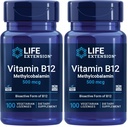 생활 연장 비타민 B12 Methylcobalamin 500mcg - 일반 에너지와 뇌 건강을 위한 비타민 B12 보충교재 - 설탕 자유로운 채식주의자 Lozenges는 입에서 녹습니다 - 일단 매일 - 100 조사