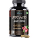 Uric Acid Advanced Formula – Kidney, Liver, Gallbladder, Cranberry, Chanca Piedra, Tart Cherry, 우유 이틀 및 Bromelain 60 캡슐과 함께 Urinary Tract Cleanse
