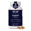 WOW 보충 CoQ10 100 mg Hawthorn Berry - 에너지 생산을 위한 높은 흡수 CoQ10 100mg, 심장 및 세포질 건강 - 비 GMO, 글루텐 자유로운 Coenzyme Q10 100mg 보충교재 - 90의 캡슐