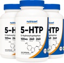 Nutricost 5-HTP 100mg, 240 채식 캡슐 (5-Hydroxytryptophan) - 비 GMO 및 글루텐 무료 (3 병)
