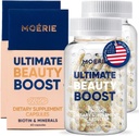 여성 및 남성을위한 Moerie Hair growth 보충교재 - Biotin, Q10 & Minerals - 더 두꺼운, Fuller Hair & Hair Loss Treatment - 고급 Beadlet Delivery System - 120 알약
