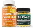 NEVISS 설탕 자유로운 심황 Curcumin Gummies + 바다 조류 칼슘 보충교재 600mg의 높은 흡수, 채식주의자
