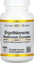 캘리포니아 골드 영양 Ergothioneine Mushroom Complex 유기 Maitake, 유기 Oyster, 유기 사자 Mane 버섯 추출물 및 L-Ergothioneine, 90 Veggie 캡슐