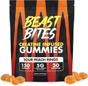 BEAST BITES - Creatine 주입 된 Gummies - 봉사 당 5g Creapure Creatine Monohydrate - 스포츠를 위해 증명되는 NSF - 30의 서빙