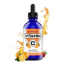 성인과 아이를 위한 FWS 액체 비타민 C 보충교재, 유기, 비 GMO, Vegan, 쉬운 VIT C 하락, 아스코르브산, 4 달 공급, 지원 면역 체계 및 피부 건강, 정유 비타민, 4개 oz