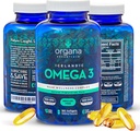 오메가 3 생선 기름 2,000 mg - 높은 EPA 820 mg + DHA 620 mg - 180 트리플 강도 Burpless 레몬 맛 Softgels