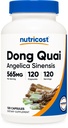 Nutricost Dong Quai 565mg, 120 캡슐 - 글루텐 무료, 비 GMO, 채식 캡슐 - 안젤리카 Sinensis