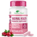 여성을 위한 지구의 진주 질 프로바이오틱스 - 15 x BIO-Tract®, 3 억 CFU, Probiotic & Prebiotic Blend와 함께 효과적이며, 건강한 질 냄새와 여성용 pH 밸런스를 촉진합니다. 1 정제/일