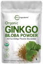 마이크로 성분 익지않는 유기 Ginkgo Biloba 분말, 8 Ounce (18 달 공급), 충전물은, 뇌 기능 및 정신 Alertness, GMO 및 Vegan 친절한 지원합니다