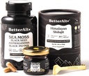 더 나은 Alt Shilajit 수지 30 gm & 바다 Moss 캡슐 에너지 듀오| 블랙 씨 오일과 함께 높은 Potency & Irish Sea Moss와 남성 및 여성을위한 순수한 Himalayan Shilajit 골드 등급