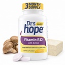 비타민 B12 1000 Mcg, B12 비타민 1000 Mcg은 Metabolism, Energy Production 및 Nervous System Support, 90 Chewable Tablets - 1 Tablet Per 서빙, Non-GMO 및 글루텐 무료