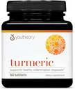 Youtheory 심황 - 450 mg - 검은 후추 및 올리브 리프 - 관절 및 뇌 건강 지원 * - Bioenhancers, Curcuminoids 및 초본 추출물 - 60 정제 (20 일 공급)