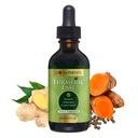 Go Nutrients Turmeric Ease - Curcumin, Ginger 및 Black Pepper와 유기농 심황 보충 - 빠른 흡수를위한 액체 드롭 추출물 Tincture - 합동 건강 및 면역 방어 지원 - 2oz