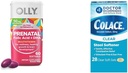 OLLY Ultra Strength Prenatal Multivitamin Softgels with Brain Development Support + Colace Clear Stool Softener 캡슐, 28 개