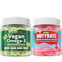 Vegan 오메가 3 Gummies + Butyrate Gummies 설탕 무료