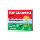 Sun Chlorella 500mg 전체 바디 웰니스 그린 조류 슈퍼 푸드 보충 - 면역 방어, Gut 건강, 자연 정화, 에너지 부스트 - Chlorophyll, B12, 철, 단백질 - Non-GMO - 120 정제