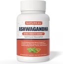 Ashwagandha 6000mg 최대 힘, 까만 고추 및 생강 뿌리를 가진 낙관된 흡수, 자연적인 Adaptogen 계류 & 긴장 지원, 잠 & 에너지 지원, 30 Vegan 캡슐 1 달
