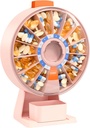 Daviky Pill 분배기 매일, 벽 마운트 또는 스탠드 사용, 14 일 알약 컨테이너, 푸시 버튼 디자인, 주간 알약 상자 비타민, 의학, 보충, 물고기 기름 (핑크)
