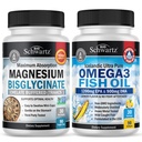 마그네슘 Bisglycinate 180 조사 + Omega 3 물고기 기름 90 조사 뭉치