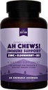 자연 Rhythm Ah Chews! 아이와 성인을위한 면역 부스터 Lozenges, Elderberry, 아연 및 비타민 D3, 60 캡슐과 설탕을 추가하지