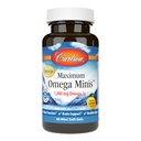 Carlson - 최대 Omega 소형, 1000 mg Omega-3s의 심장 기능, 뇌 지원 & 건강한 시효, 레몬, 60 소형 Softgels