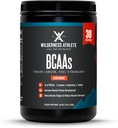 Wilderness Athlete - BCAAs - 분기된 사슬 아미노산 분말 - 남자 & 여자를 위한 근본적인 아미노산 보충교재 - Optimal 아미노산 Complex (Blood Orange)를 가진 BCAA 보충교재