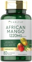 Carlyle African Mango Supplement 1220mg | 80 캡슐 | 녹차 추출물 | Non-GMO, 글루텐 프리